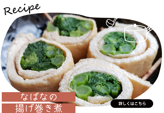 なばなの揚げ巻き煮