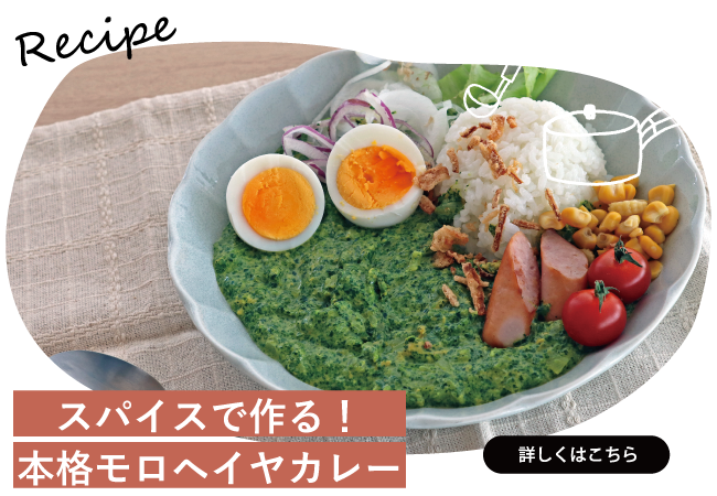 スパイスで作る！本格モロヘイヤカレー