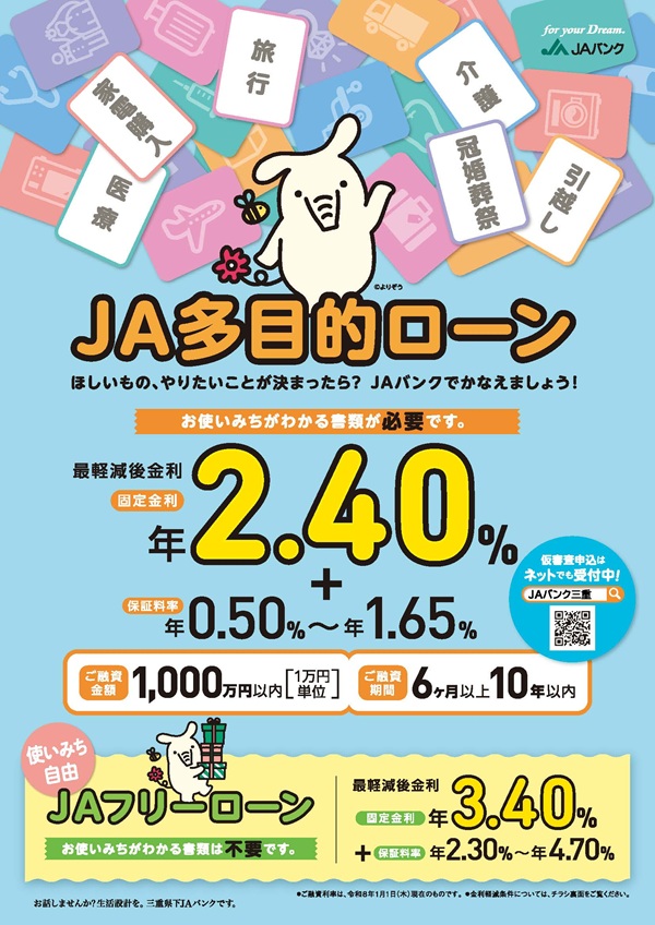 多目的ローン・フリーローン